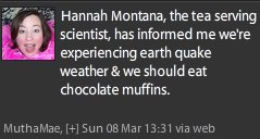 Overheard on Twitter from MuthaMae